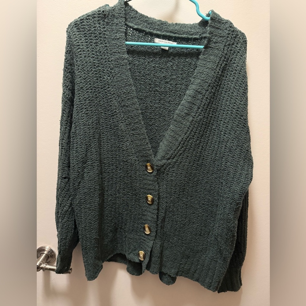 American Eagle Outfitters Dark Green Cardigan
